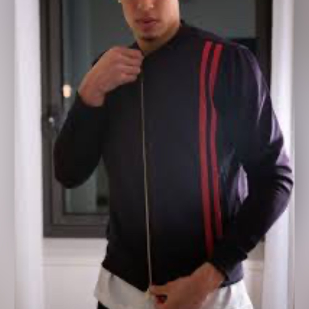 NWT Good Counsel Pippen Track Jacket in Purple w Red Stripes - Size 2X